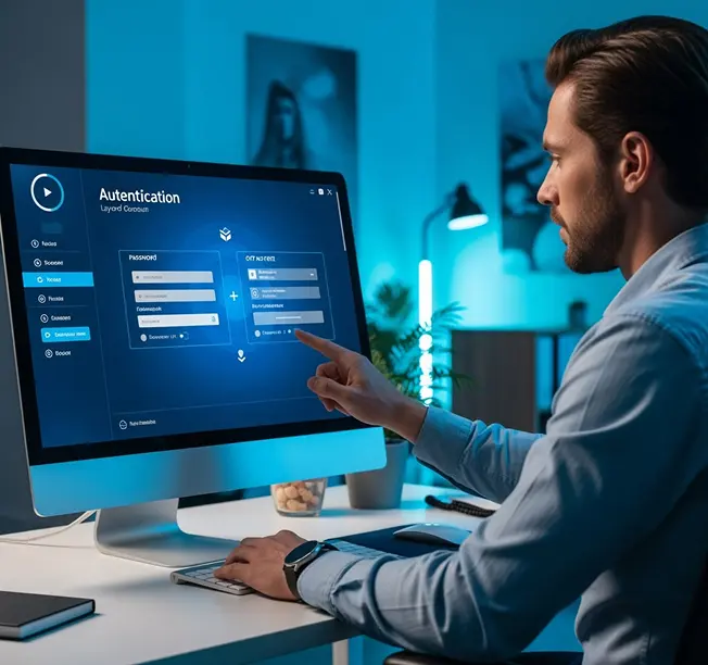 Multi-Factor Authentication security layers protecting Iraqi business data